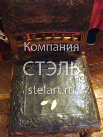 реставрация кожи на стуле
